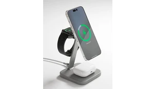 Беспроводная зарядная станция VLP Unity Power 3 в 1 Qi2 для Apple натуральный титан