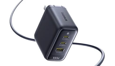 Зарядное устройство Baseus EnerFill FE22 100W (2xUSB-C + USB-A) черный