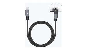 Кабель Deppa USB-C - USB-C поворотный 3A (1.2 м) черный
