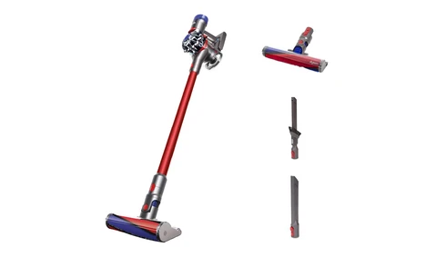 Пылесос Dyson V8 Slim Fluffy (Nickel/Red) [Вилка с переходником]